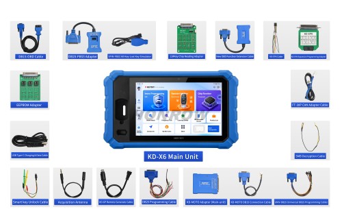 Pre-Order KEYDIY KD-X6 KDX6 All in one FULL Professional Version Key Programmer,With built-in support for Mercedes-Benz FBS3/all keys lost procedures, BMW CAS/FEM/BDC key reading, and compatibility with DOIP-enabled vehicles, the KD-X6 operates completely standalone without the need for a computer or smartphone.