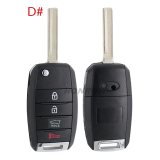For KIA 3+1 button SUV remote key blank please choose which  key blade in your need