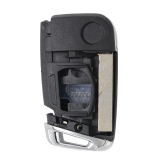 For VW Non-keyless MQB platform  3 button flip remote key  with ID48 chip-434mhz HU162T Blade OEM PCB+GTL key shell 