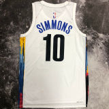 Nets SIMMONS #10 White City Edition NBA Jerseys