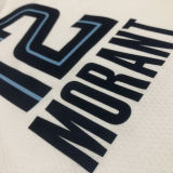 2023/24 Grizzlies MORANT #12 White NBA Jerseys
