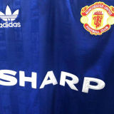 1988-1990 M Utd Away Blue Retro Soccer Jersey