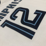 2023/24 Grizzlies MORANT #12 White NBA Jerseys