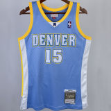 2003/04 Nuggets ANTHONY #15 Daby Blue Retro NBA Jerseys 热压