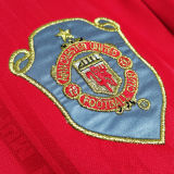 1999/2000 M Utd Home Long Sleeve Retro Soccer Jersey