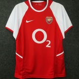 BERGKAMP #10 ARS Home Retro Jersey 2002/04 (Have Patch 带 2001-2002 金双臂章 FA Premier League Font 英超字体 ) ★★