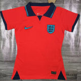 2022/23 England Away Red Women Soccer Jersey