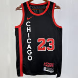 2023/24 Bulls JORDAN #23 Black City Edition NBA Jerseys 热压