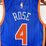 2023/24 NY Knicks ROSE #4 Blue City Edition NBA Jerseys