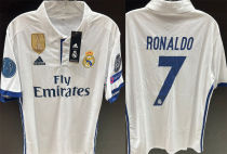 RONALDO # 7 RM Home Retro Jersey 2016/17 (Have All Patch) (2016+11) 全套章