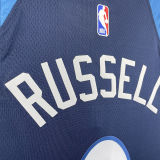 2023/24 Timberwolves RUSSELL #0 Sapphire Blue NBA Jerseys