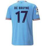 2022/23 Man City 1:1 Quality Home Blue Fans Soccer Jersey