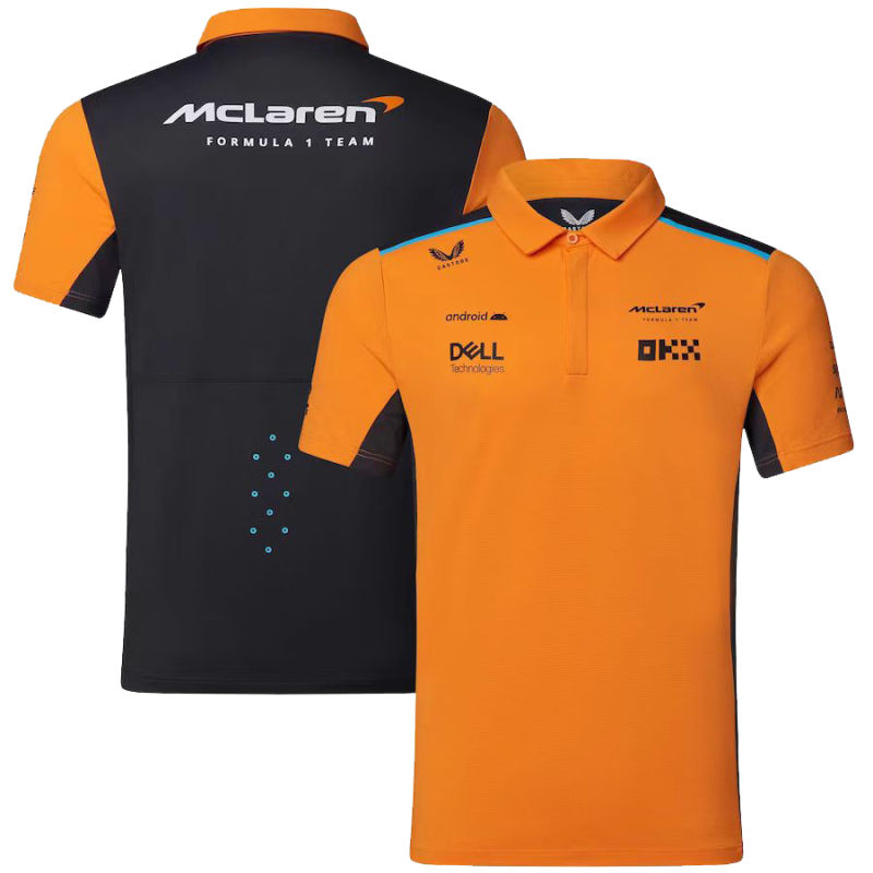 2023 McLaren F1 Yellow Black POLO Team T-Shirt