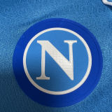 2023/24 Napoli Home Blue Player Version Jersey 带胸前金章