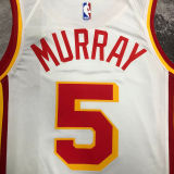 2023 Hawks MURRAY #5 White NBA Jerseys
