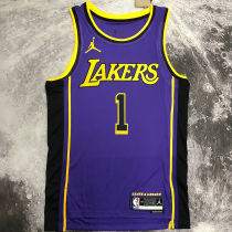 2023 Lakers RUSSELL #1 Blue NBA Jerseys 热压
