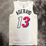 2023 Miami Heat ADEBAYO #13 White City Edition NBA Jerseys
