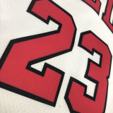 Bulls Jordan #23 White NBA Jerseys Hot Pressed