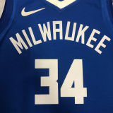 2023 Bucks ANTETOKOUNMPOL #34 Blue City Edition NBA Jerseys