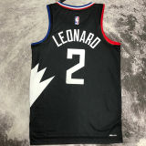 2023 Clippers LEONARD #2 Black NBA Jerseys