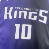 2023/24 Kings SABONIS #10 Purple NBA Jerseys 热压