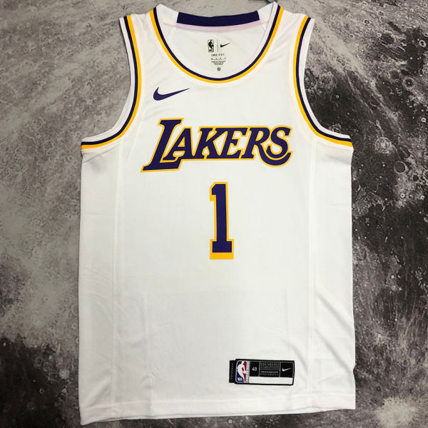 2023 Lakers RUSSELL #1 White NBA Jerseys 热压