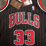 1997/98 Bulls PIPPEN #33 Black Retro NBA Jerseys 热压