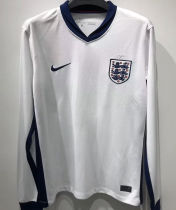 2024/25 England Home White Long Sleeve Soccer Jersey