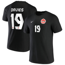 DAVIES #19 Canada Away Black Fans Soccer Jersey 2021-2023