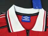 1998-1999 M Utd Home #7 Beckham Retro Soccer Jersey