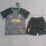 2023/24 LFC x YMWA Black Black Kids Soccer Jersey