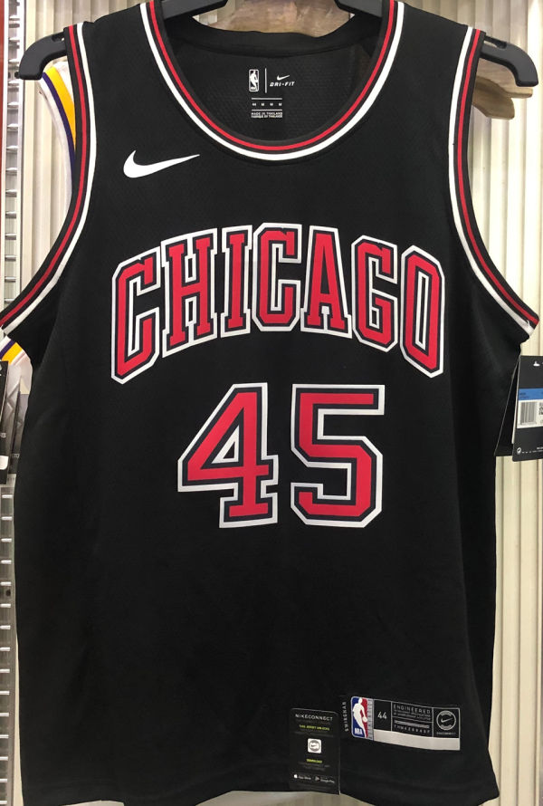 Bulls JDRDAN #45 Black NBA Jerseys Hot Pressed
