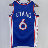 1982/83 76ers ERVING #6 Blue Retro NBA Jerseys 热压