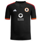 2023/24 Roma Third Black Player Version Soccer Jersey 有胸前新新广告