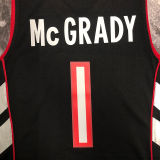 1999/00 Toronto Raptors MCGRADY #1 Purple Black Retro NBA Jerseys 热压