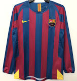 2005/06 RONALDINHO #10 BA Home Long Sleeve Retro Jersey(Have Pacth League Edition Signed联赛版有签名有章）