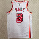 Miami Heat WADE #3 White Retro NBA Jerseys