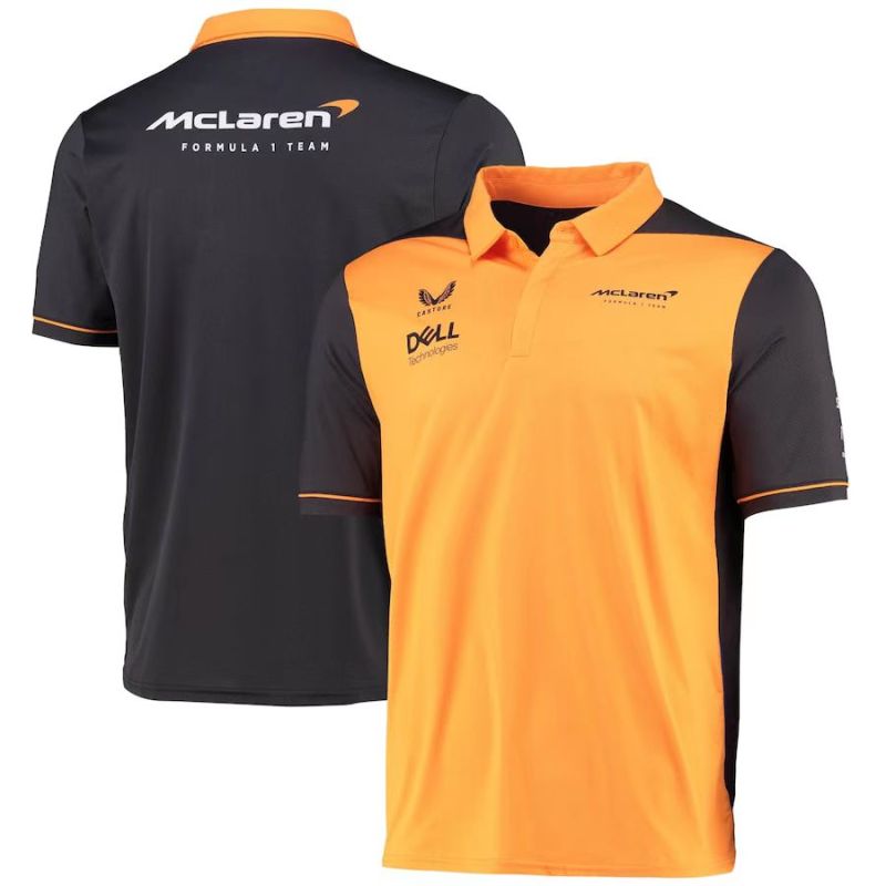 2022 McLaren F1 Yellow Black POLO Team T-Shirt