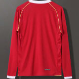2006-07 M Utd Home Red Long Sleeve Retro Soccer Jersey