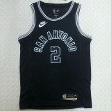 Spurs LEONARD #2 Black Retro NBA Jerseys