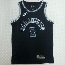 Spurs LEONARD #2 Black Retro NBA Jerseys