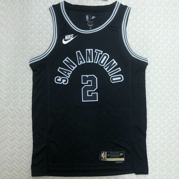 Spurs LEONARD #2 Black Retro NBA Jerseys