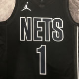 2023/24 Nets BRIDGES #1 Black NBA Jerseys