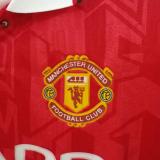 1992/94 M Utd Home Red Retro Soccer Jersey