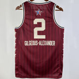 2024 ALL-STAR GILGEOUS-ALEXANDER #2 Red NBA Jerseys