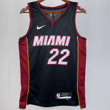 2023/24 Miami Heat BUTLER #22 Black NBA Jerseys 热压