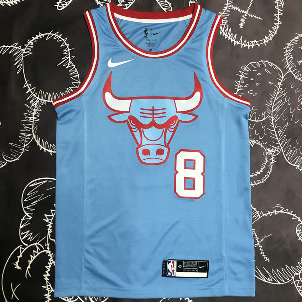 Bulls LAVINE #8 Blue NBA Jerseys