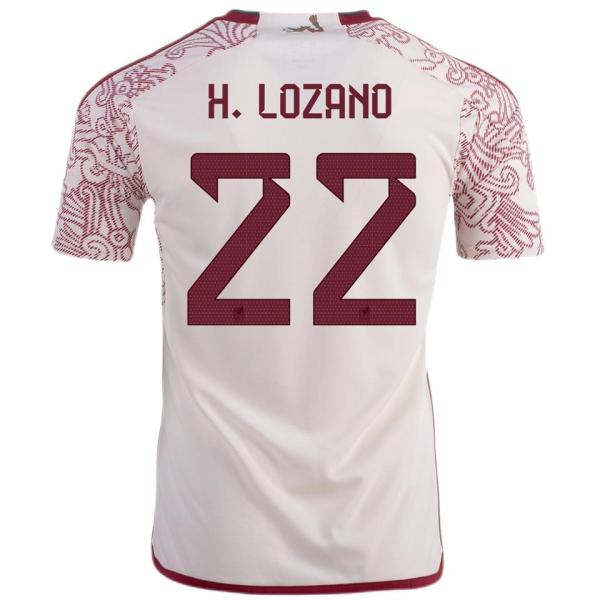 H. LOZANO #22 Mexico 1:1 Quality Away Fans Soccer Jersey