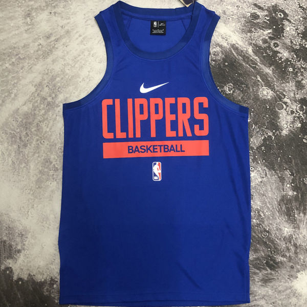 2023/24 Clippers Blue Training Tank Top NBA Jerseys
