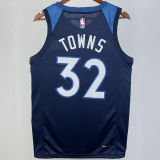 2023/24 Timberwolves TOWNS #32 Sapphire Blue NBA Jerseys
